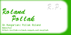 roland pollak business card